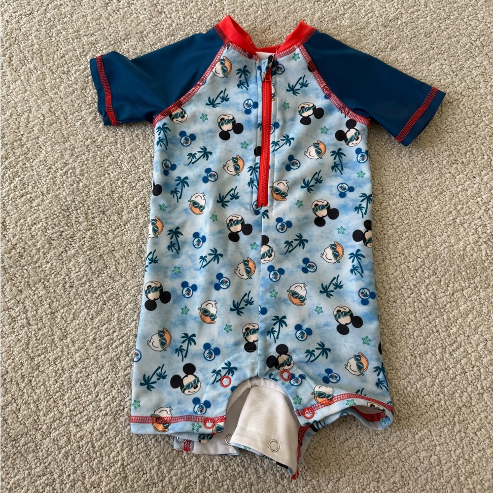 Disney | Mickey Mouse Donald Duck Rash Guard Size 12m Summer Beach Vacation